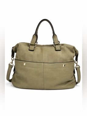 Moda Luxe Olive Green Satchel Slouchy Minimalist Everyday Shoulder‎ Bag